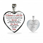 To My Wife If I Could Give You One Thing in Life from Husband Heart Pendant Necklace - Anniversary Gift - Heart Luxury Necklace (Silver)