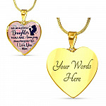 My Beautiful Daughter You Are Amazing Always Remember That I Love You Mom Heart Pendant Necklace - Heart Luxury Necklace (Gold Plated)