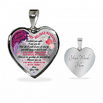 My Beloved Husband You Will Be Always In My Heart Heart Pendant Necklace - Heart Luxury Necklace (Silver)