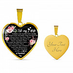 To My Wife When I Say I Love You More I Don't Mean i Love You More Than You Love Me Heart Pendant Necklace - Heart Luxury Necklace (Gold Plated)