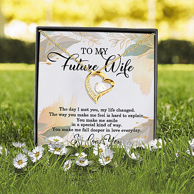 Alternative view of To My Future Wife the Day I Met You My Life Changed Forever Love Pendant Necklace