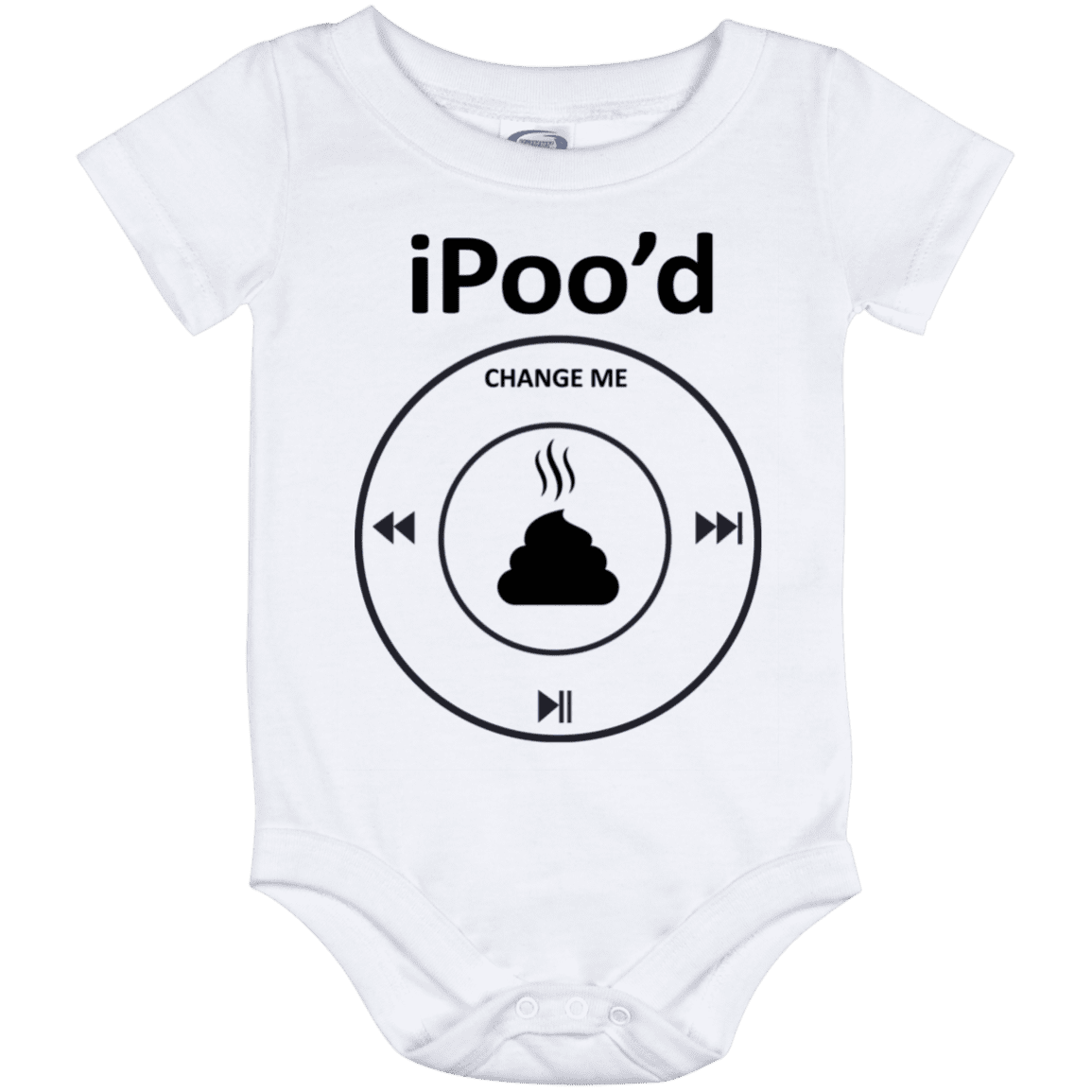 iPood Bodysuit Baby Onesie - Toddler Baby Infant Bodysuit, White, Baby Onesie - 12 Month