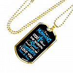 Gift From Wife to My Husband God Blessed the Broken Road That Led Me Straight to You Dog Tag Pendant Necklace - Dog Tag (Gold Plated)