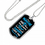 Gift From Wife to My Husband God Blessed the Broken Road That Led Me Straight to You Dog Tag Pendant Necklace - Dog Tag (Silver)