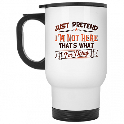 14 oz. White Travel Mug