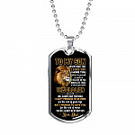 From Dad To My Son Never Forget That I Love You I Hope You Believe I Yourself Dog Tag Pendant Necklace - Dog Tag (Silver) From Dad To My Son Never Forget That I Love You I Hope You Believe I Yourself Dog Tag Pendant Necklace - Dog Tag (Silver)