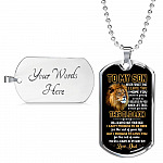 From Dad To My Son Never Forget That I Love You I Hope You Believe I Yourself Dog Tag Pendant Necklace - Dog Tag (Silver) From Dad To My Son Never Forget That I Love You I Hope You Believe I Yourself Dog Tag Pendant Necklace - Dog Tag (Silver)