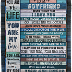 To My Boyfriend Never Forget That I Love You I Could Turn Back The Clock Find You Sooner Fleece - Sherpa Blanket, White, Cozy Plush Fleece Blanket - 50x60 To My Boyfriend Never Forget That I Love You I Could Turn Back The Clock Find You Sooner Fleece - Sherpa Blanket, White, Cozy Plush Fleece Blanket - 50x60