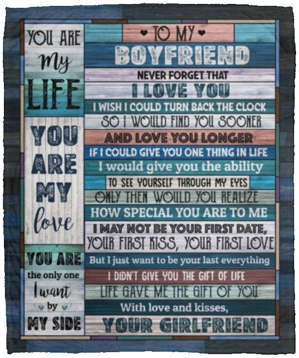 To My Boyfriend Never Forget That I Love You I Could Turn Back The Clock Find You Sooner Fleece - Sherpa Blanket, White, Cozy Plush Fleece Blanket - 50x60 To My Boyfriend Never Forget That I Love You I Could Turn Back The Clock Find You Sooner Fleece - Sherpa Blanket, White, Cozy Plush Fleece Blanket - 50x60