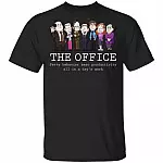 The Office Characters Petty Behavior Zero Productivity All In A Day's Work T-Shirt, Black, Unisex T-Shirt