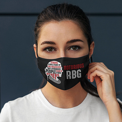Alternative view of Notorious RBG Strong People Stand Up For Themselves But Stronger Washable Reusable Custom Cloth Face Mask