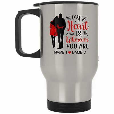 14 oz. Silver Travel Mug