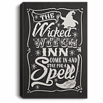 The Wicked Witch Inn Come In And Stay For A Spell Wrapped Framed Canvas Prints - Salem Witch Unframed Poster, White, 0.75'' Framed Canvas