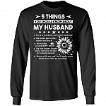 5 Things You Should Know About My Husband Hoodie - Sweatshirt - Long Sleeve Shirt, Black, Long Sleeve 5 Things You Should Know About My Husband Hoodie - Sweatshirt - Long Sleeve Shirt, Black, Long Sleeve