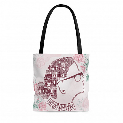 Feminism Quote Feminist RBG Ruth Bader Ginsburg All Over Print Tote Bag - Shoulder Bag - Grocery Shopping Bag