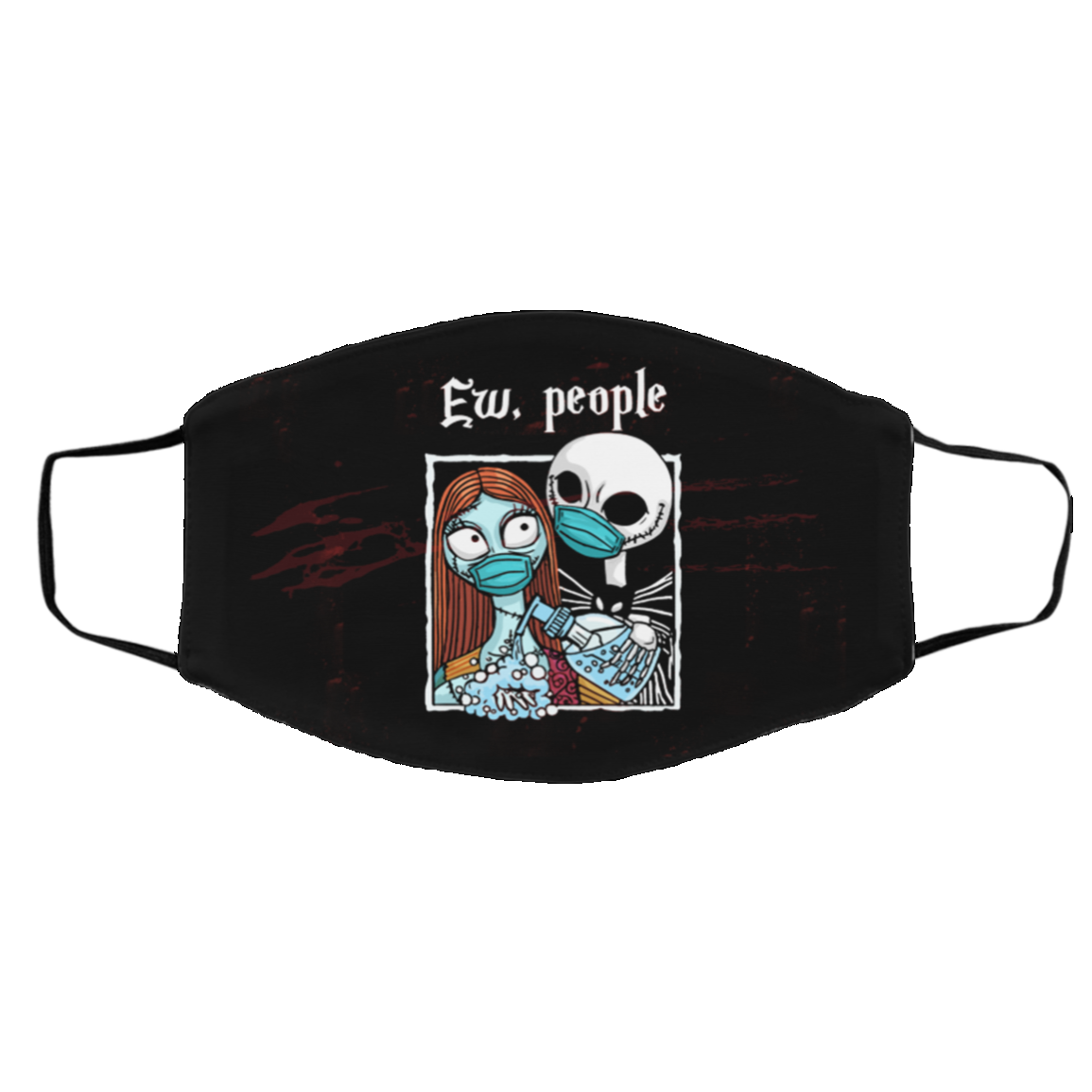 Sally And Jack Ew People Hand Sanitizer Halloween Washable Reusable Custom - Printed Cloth Face Mask Cover, Black, Cloth Face Cover – Medium/Large Sally And Jack Ew People Hand Sanitizer Halloween Washable Reusable Custom - Printed Cloth Face Mask Cover, Black, Cloth Face Cover – Medium/Large
