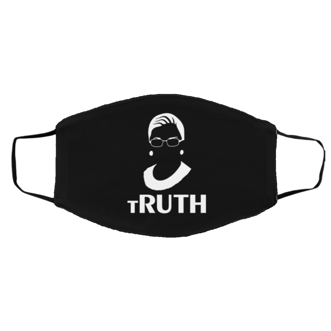 tRUTH Ruth Bader Ginsburg Feminist Washable Reusable Custom - Printed Cloth Face Mask Cover, Black, Cloth Face Cover – Medium/Large