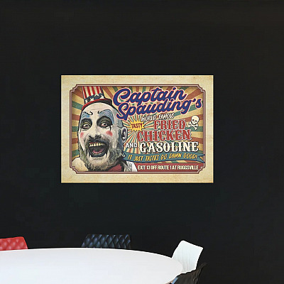 Alternative view of Capt Spaulding Fried Chicken and Gasoline Framed Canvas Prints - Unframed Poster