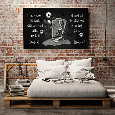 Alternative view of Personalized I Can Conquer The World With One Hand Behind My Back Framed Canvas Prints - Unframed Poster