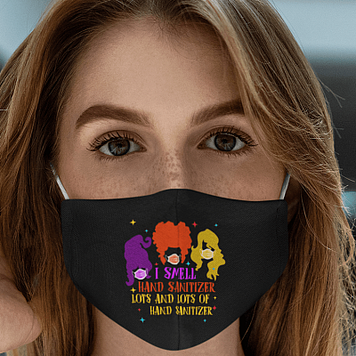 Alternative view of Hocus Pocus I Smell Hand Sanitizer Lots And Lots Of Hand Sanitizer Washable Reusable - Printed Face Mask