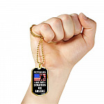 Veterans Are Not Suckers Or Losers Dog Tag Pendant Necklace - Dog Tag (Gold Plated)
