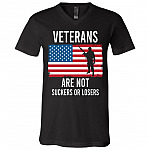 Veterans Are Not Losers T-Shirt - V-Neck Tee, Black, V-Neck T-Shirt