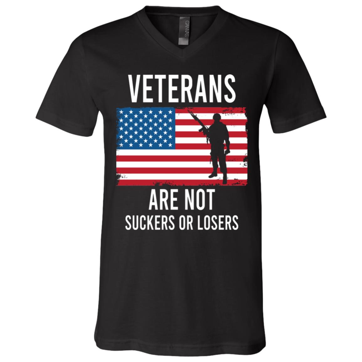 Veterans Are Not Losers T-Shirt - V-Neck Tee, Black, V-Neck T-Shirt
