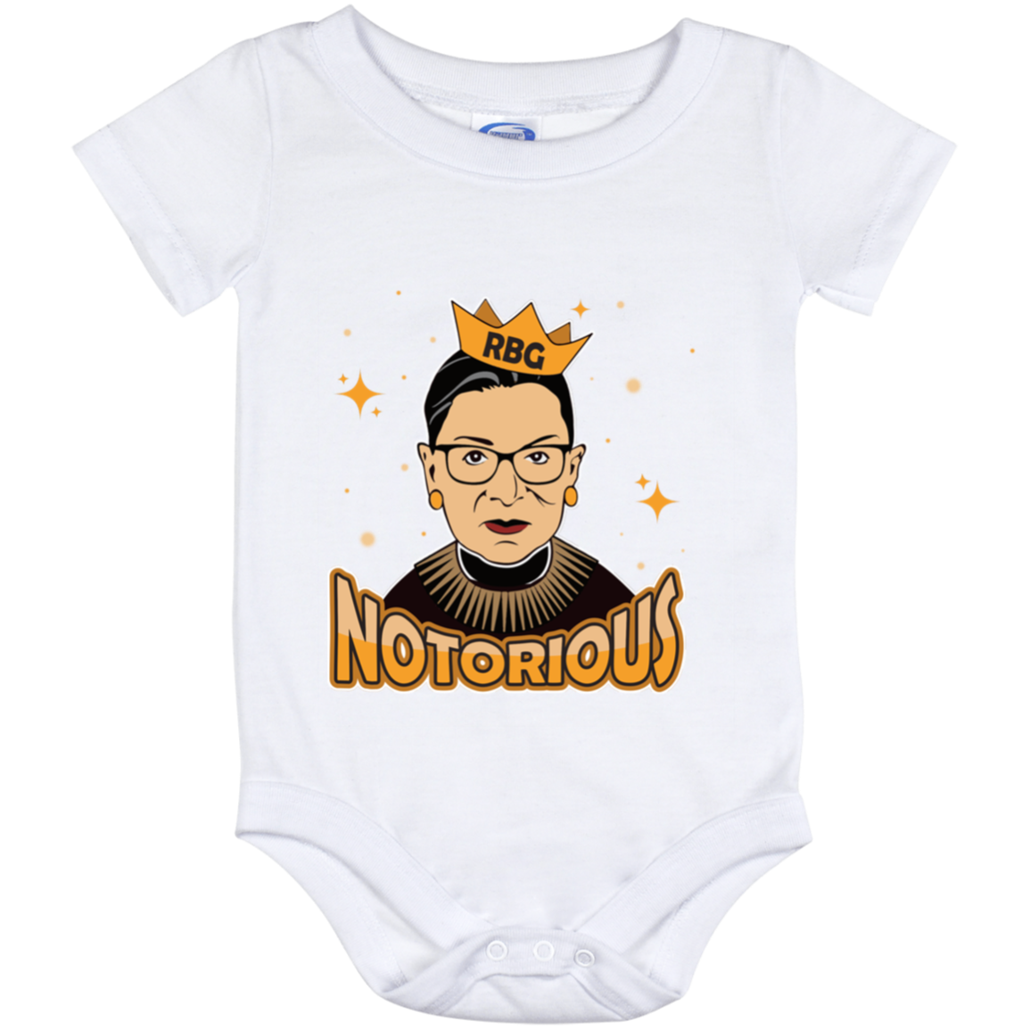 Notorious RBG - Ruth Bader Ginsburg Baby Onesie - Toddler - Infant Bodysuit, White, Baby Onesie - 12 Month