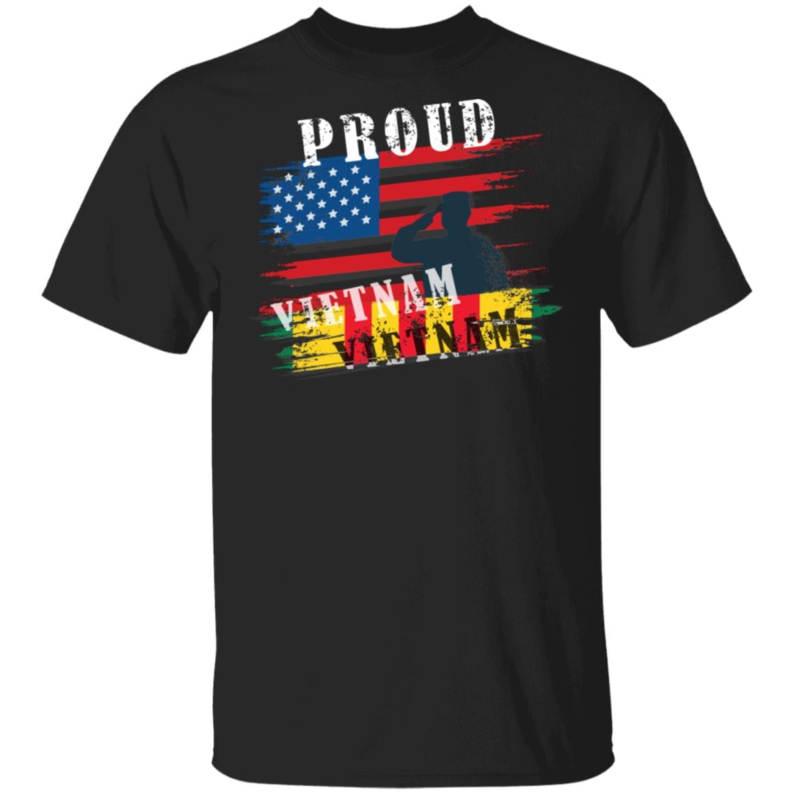 Proud Vietnam Veteran T-Shirt - V-Neck Tee, Black, Unisex T-Shirt