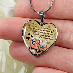 To My Wife If There ever Comes A Day When We Can't Be Together Keep Me In Your Heart Heart Pendant Necklace - Heart Luxury Necklace (Silver)