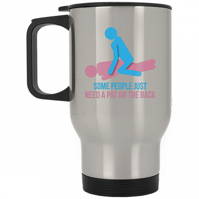 14 oz. Silver Travel Mug