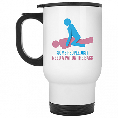 14 oz. White Travel Mug