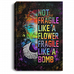 Not Fragile Like A Flower Fragile Like A Bomb Gallery Framed Canvas - Unframed Poster, White, 0.75'' Framed Canvas Not Fragile Like A Flower Fragile Like A Bomb Gallery Framed Canvas - Unframed Poster, White, 0.75'' Framed Canvas