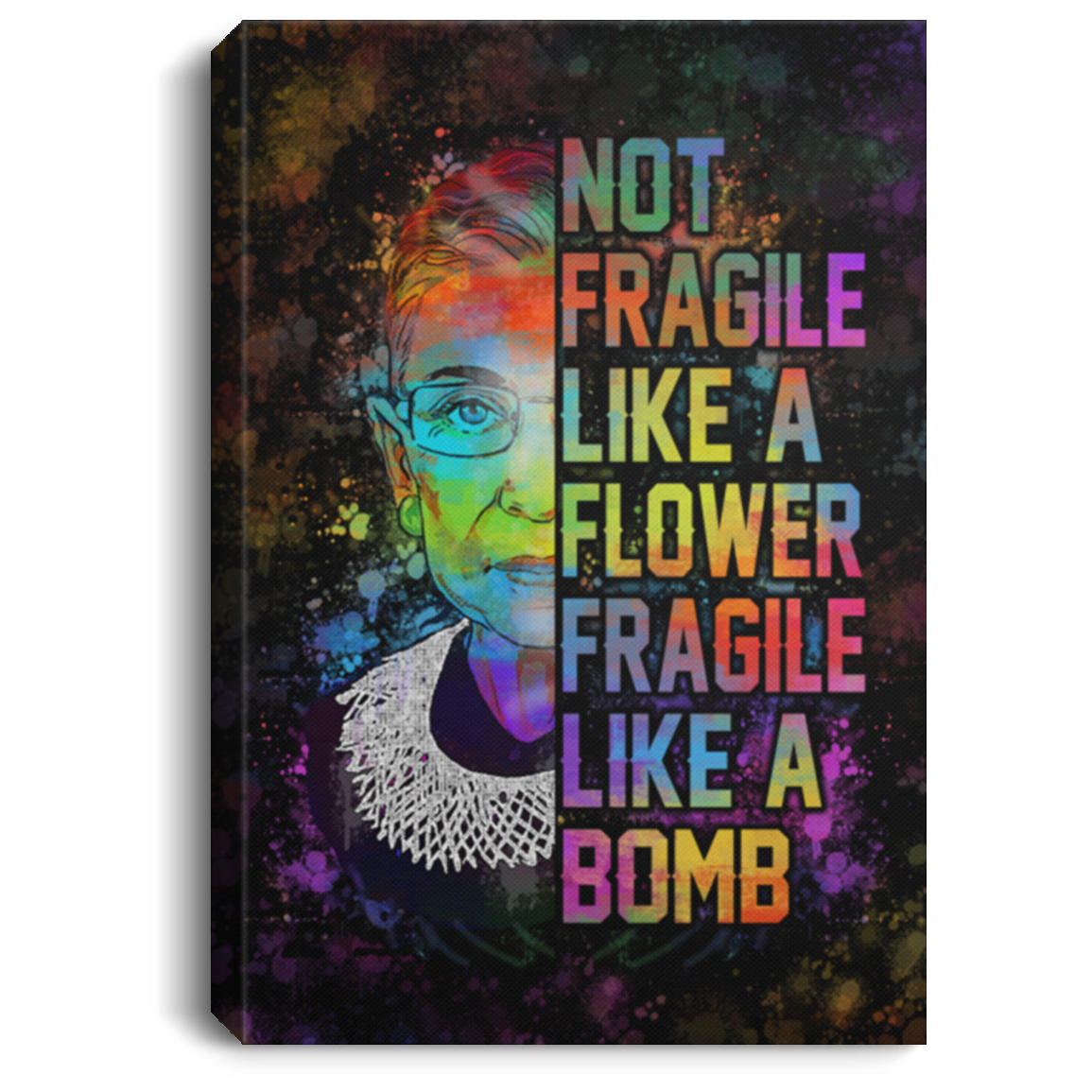 Not Fragile Like A Flower Fragile Like A Bomb Gallery Framed Canvas - Unframed Poster, White, 0.75'' Framed Canvas Not Fragile Like A Flower Fragile Like A Bomb Gallery Framed Canvas - Unframed Poster, White, 0.75'' Framed Canvas