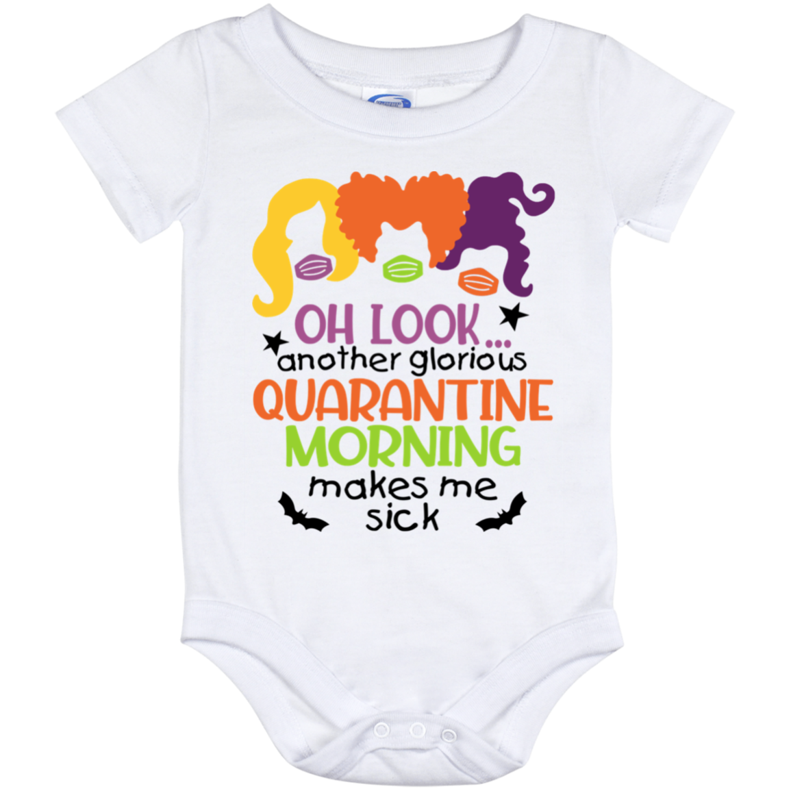 Another Glorious Quarantined Morning Make Me Sick Baby Onesie Three Witches Toddler Baby Infant Bodysuit, White, Baby Onesie - 12 Month