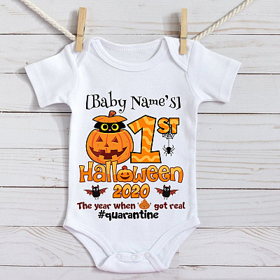 Alternative view of Personalized First Halloween Baby Onesie - Toddler Baby Infant Bodysuit