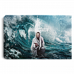 Focus On Me Not The Storm Jesus Gallery Framed Canvas - Unframed Poster - Home Decor Wall Art, White, 0.75'' Framed Canvas