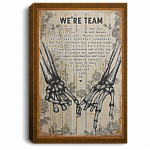 We're Team Skull Romantic Couples Gifts Framed Canvas Prints - Unframed Poster, White, 0.75'' Framed Canvas