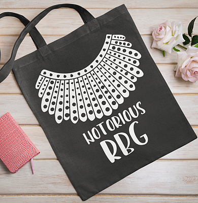 Alternative view of Notorious RBG Ruth Bader Ginsburg Feminist All Over Print Tote Bag – Shoulder Bag