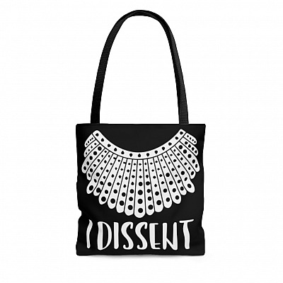 I Dissent RBG Ruth Bader Ginsburg Feminist All Over Print Tote Bag – Shoulder Bag