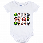 Horror Movie Characters Horror Movie Killers Friends Halloween Squad Baby Onesie - Baby Infant Bodysuit, White, Baby Onesie - 12 Month