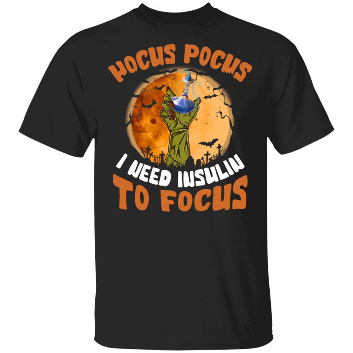 Hocus Pocus I Need Insulin To Focus T-Shirt - Youth Shirt For Kids - Funny Diabetic Halloween Shirt, Black, Unisex T-Shirt Hocus Pocus I Need Insulin To Focus T-Shirt - Youth Shirt For Kids - Funny Diabetic Halloween Shirt, Black, Unisex T-Shirt