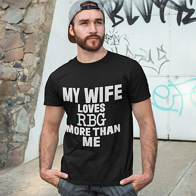 Alternative view of My Wife Loves RBG More Than Me T-Shirt Ruth Bader Ginsburg Shirt