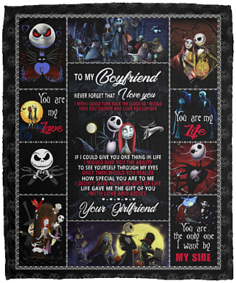 Gifts From Girlfriend To My Boyfriend Never Forget That I Love You Fleece Blanket - Mink Sherpa Blanket - Woven Blanket, White, Cozy Plush Fleece Blanket - 50x60