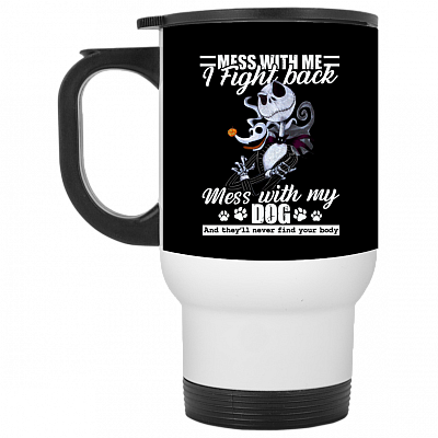 14 oz. White Travel Mug