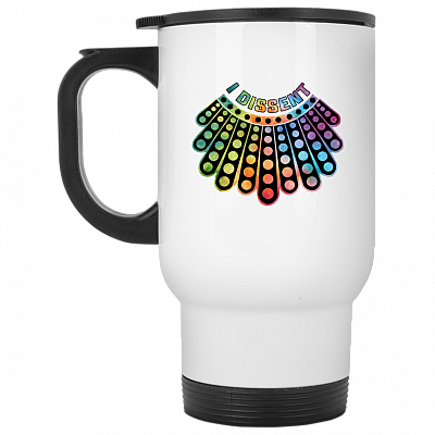 14 oz. White Travel Mug