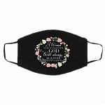 A Woman Who Walks With God Will Always Reach Her Destination Washable Reusable Custom - Printed Cloth Face Mask, Black, Cloth Face Cover – Medium/Large