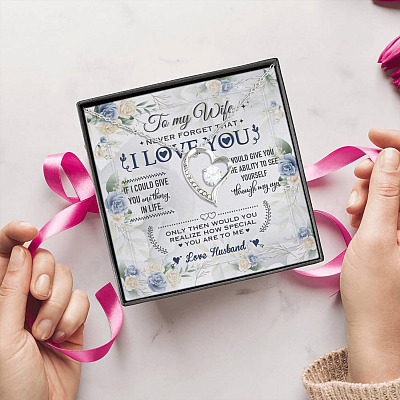 Alternative view of To My Wife Never Forget That I Love You Forever Love Pendant Necklace