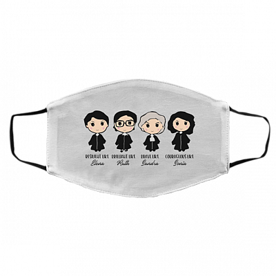 The Supreme Court Washable Reusable Custom - Printed Cloth Face Mask Cover, White, Cloth Face Cover – Medium/Large