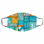 Sea And Beach Washable Reusable Custom Printed Cloth Face Mask Cover, White, Cloth Face Cover – Medium/Large Sea And Beach Washable Reusable Custom Printed Cloth Face Mask Cover, White, Cloth Face Cover – Medium/Large